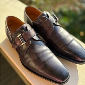 Magnanni Men's Marco II Monk Strap Leather Dress Shoes